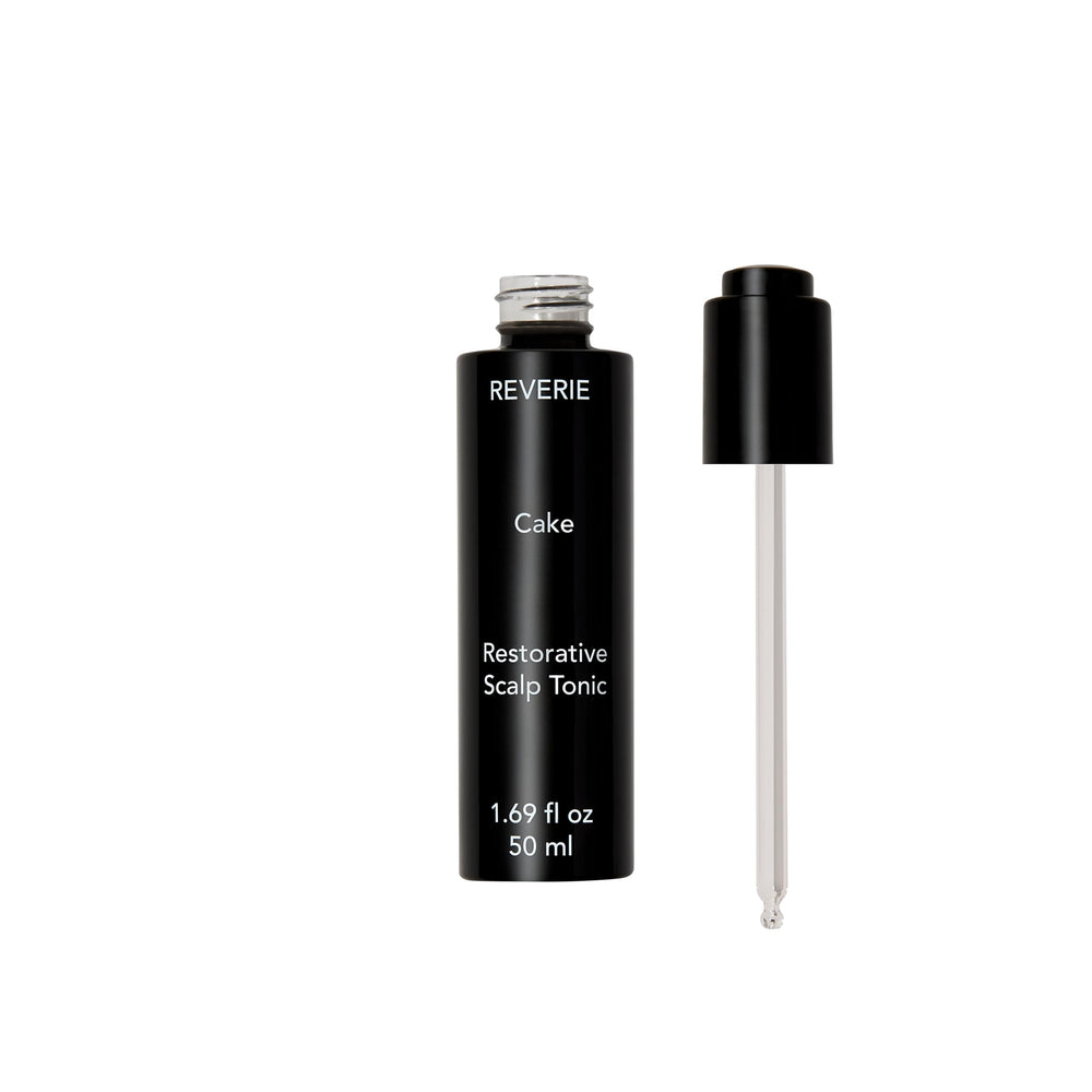 REVERIE tonic featured in a hair care routine for scalp hydration