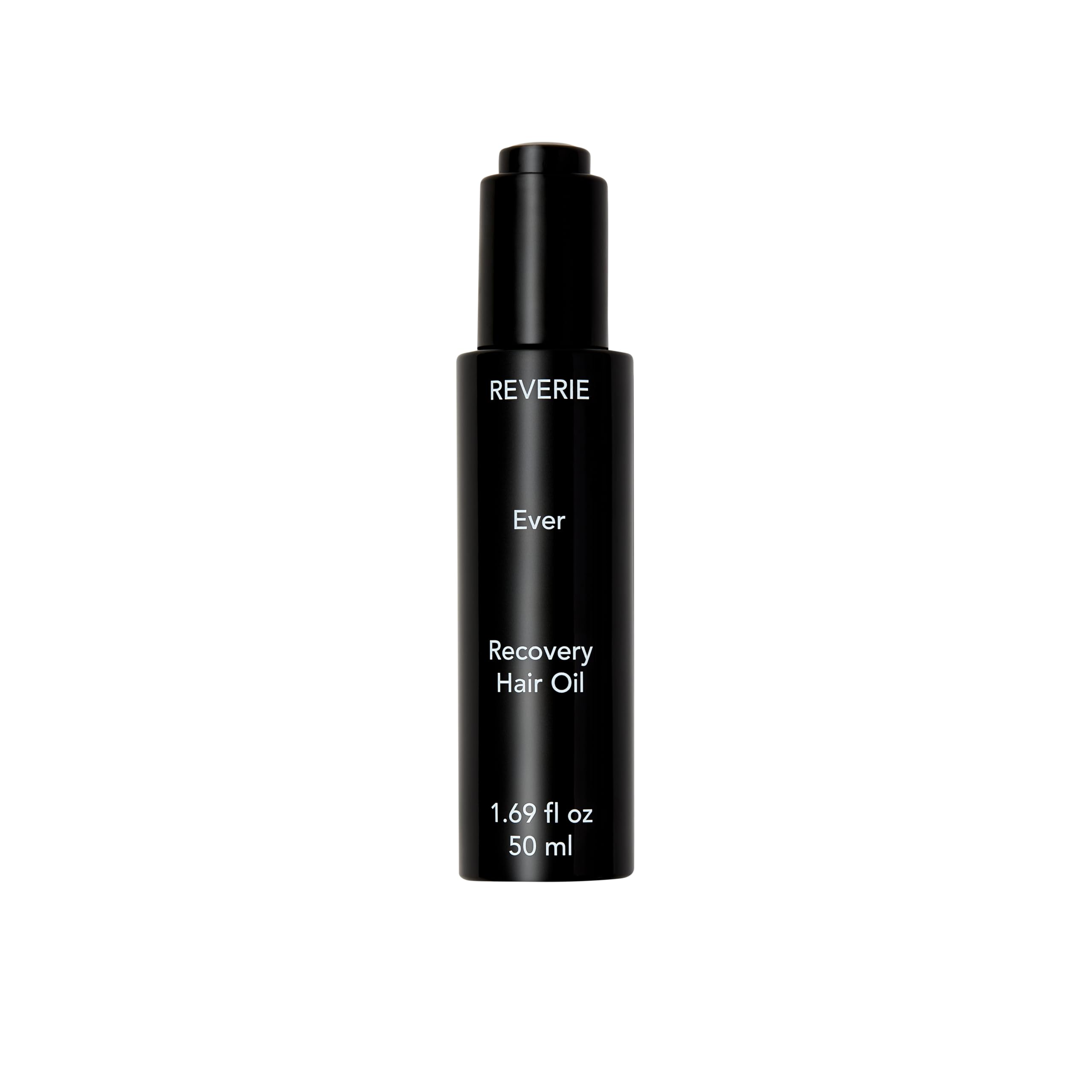 REVERIE Ever Recovery Hair Oil bottle shows a satin shine and luxurious texture.