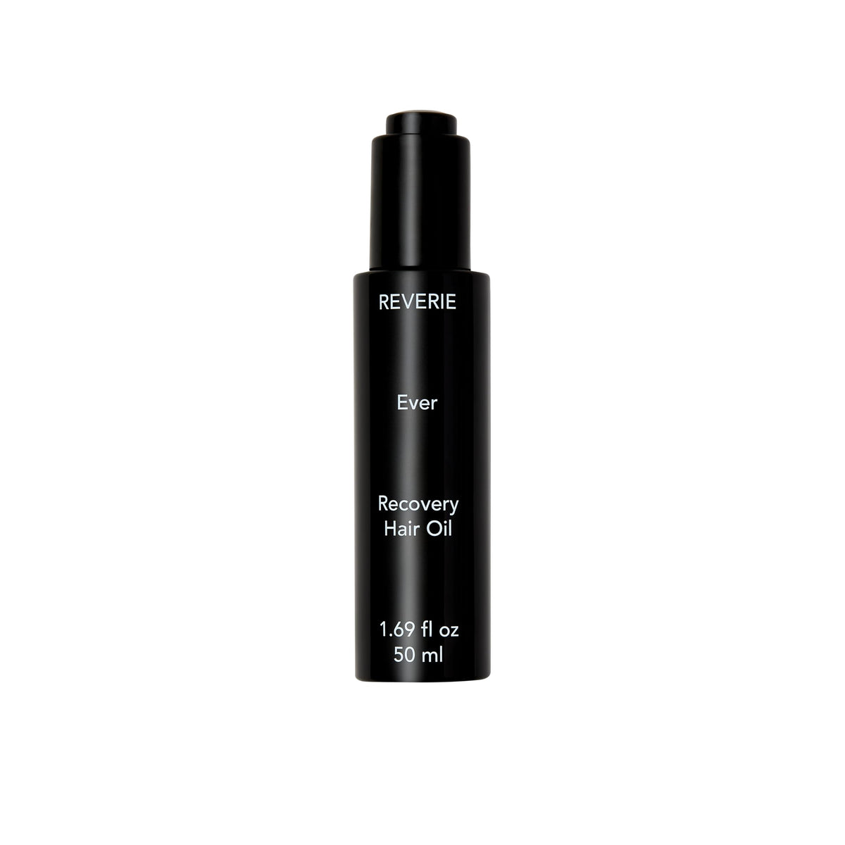REVERIE Ever Recovery Hair Oil bottle shows a satin shine and luxurious texture.