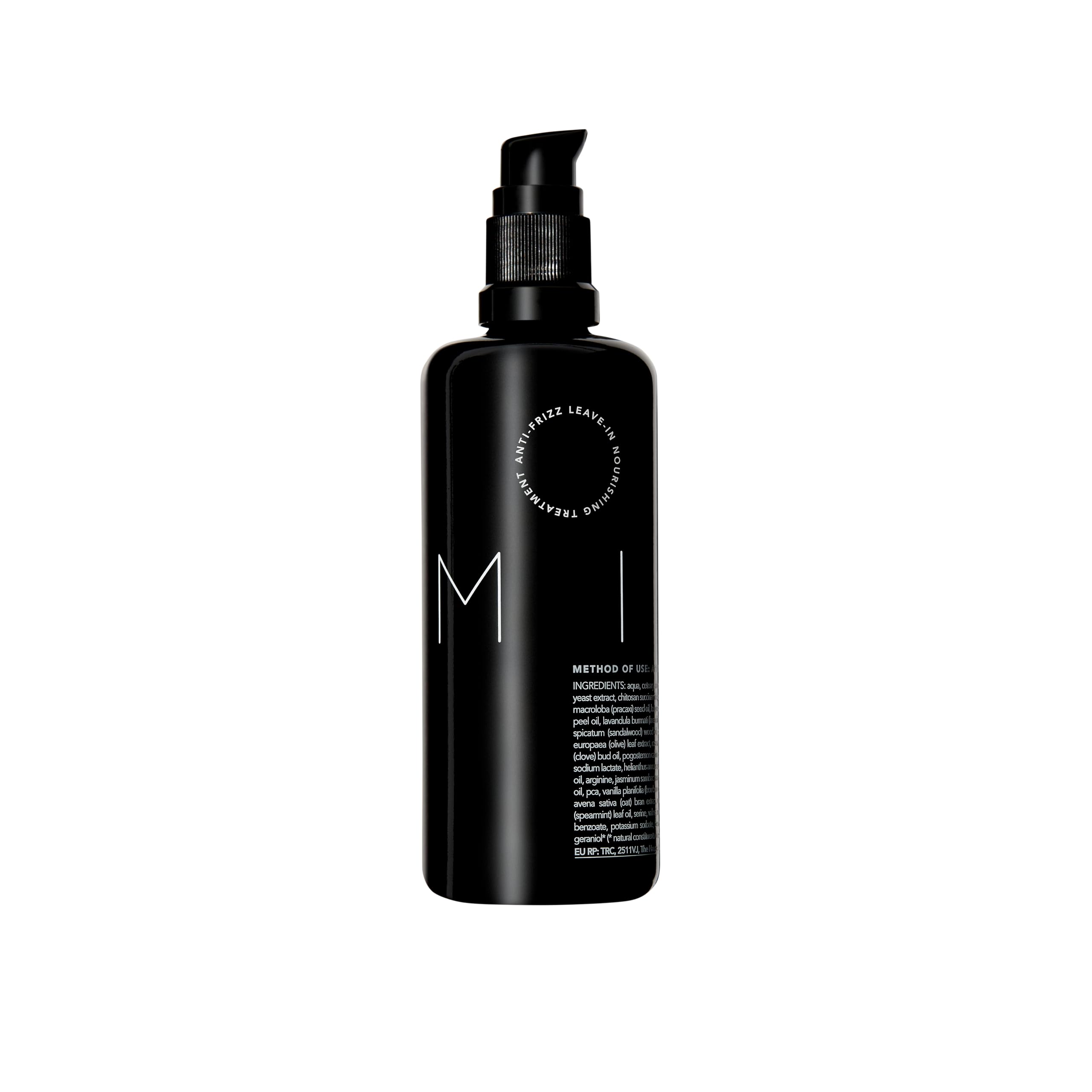 REVERIE Natural Milk Anti-Frizz Leave-In bottle shows lightweight formula for frizz control and shine