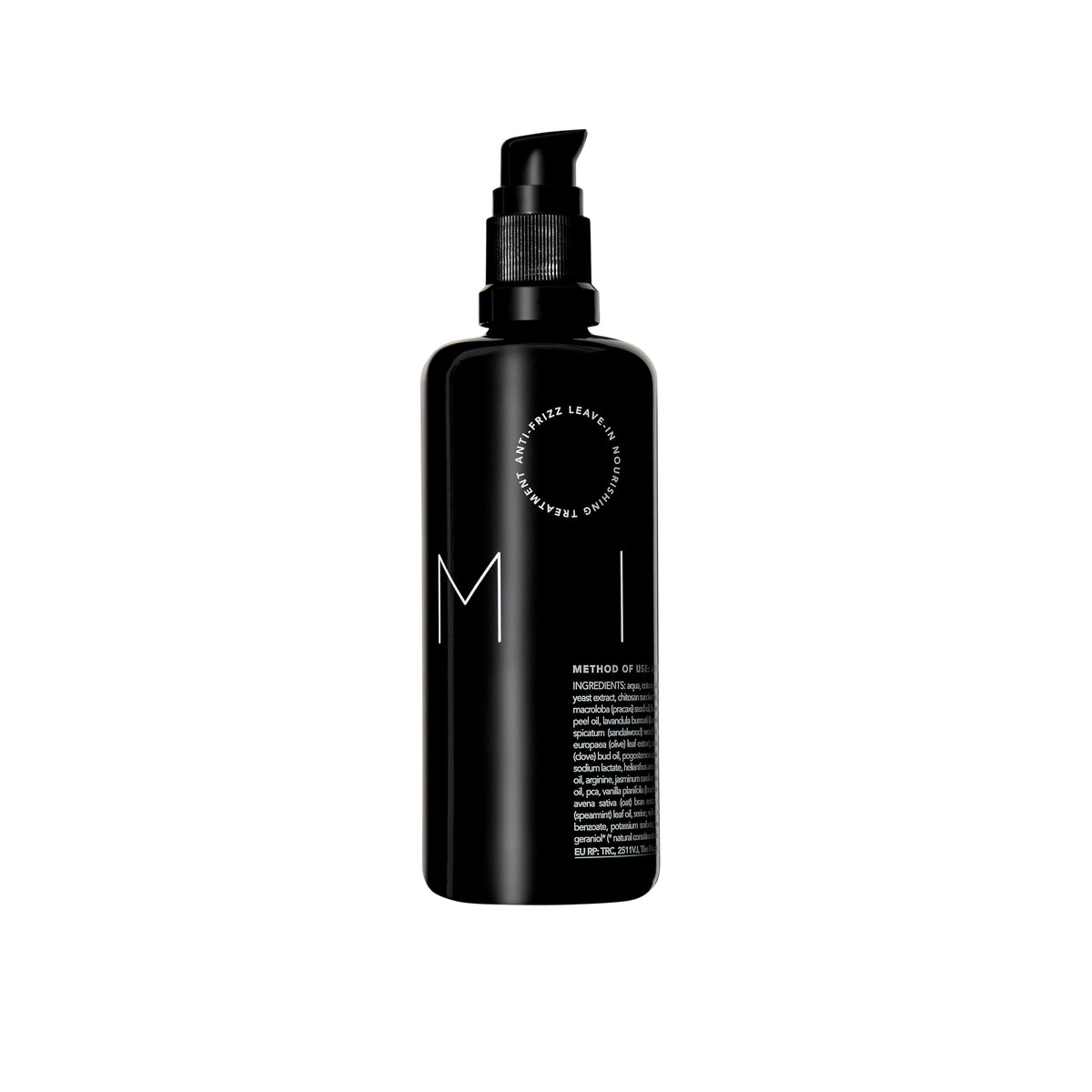 REVERIE Natural Milk Anti-Frizz Leave-In bottle shows lightweight formula for frizz control and shine