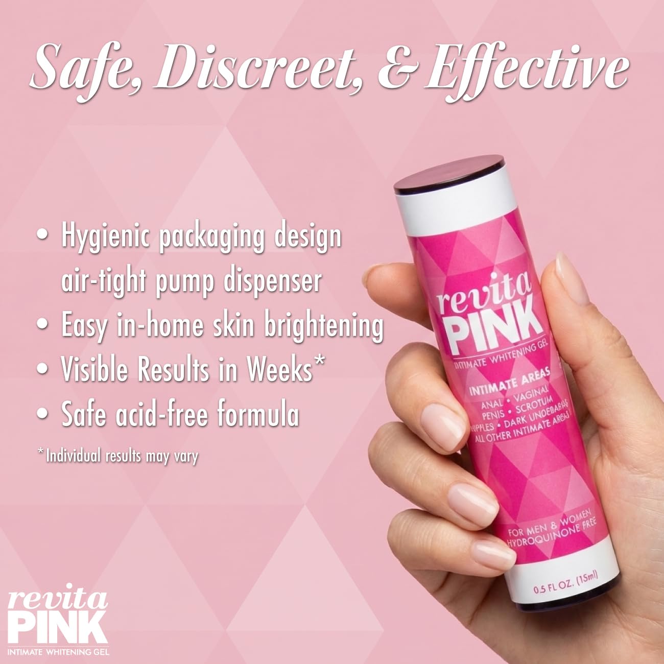 Revita PINK bikini line dark spot remover targets discoloration along the line