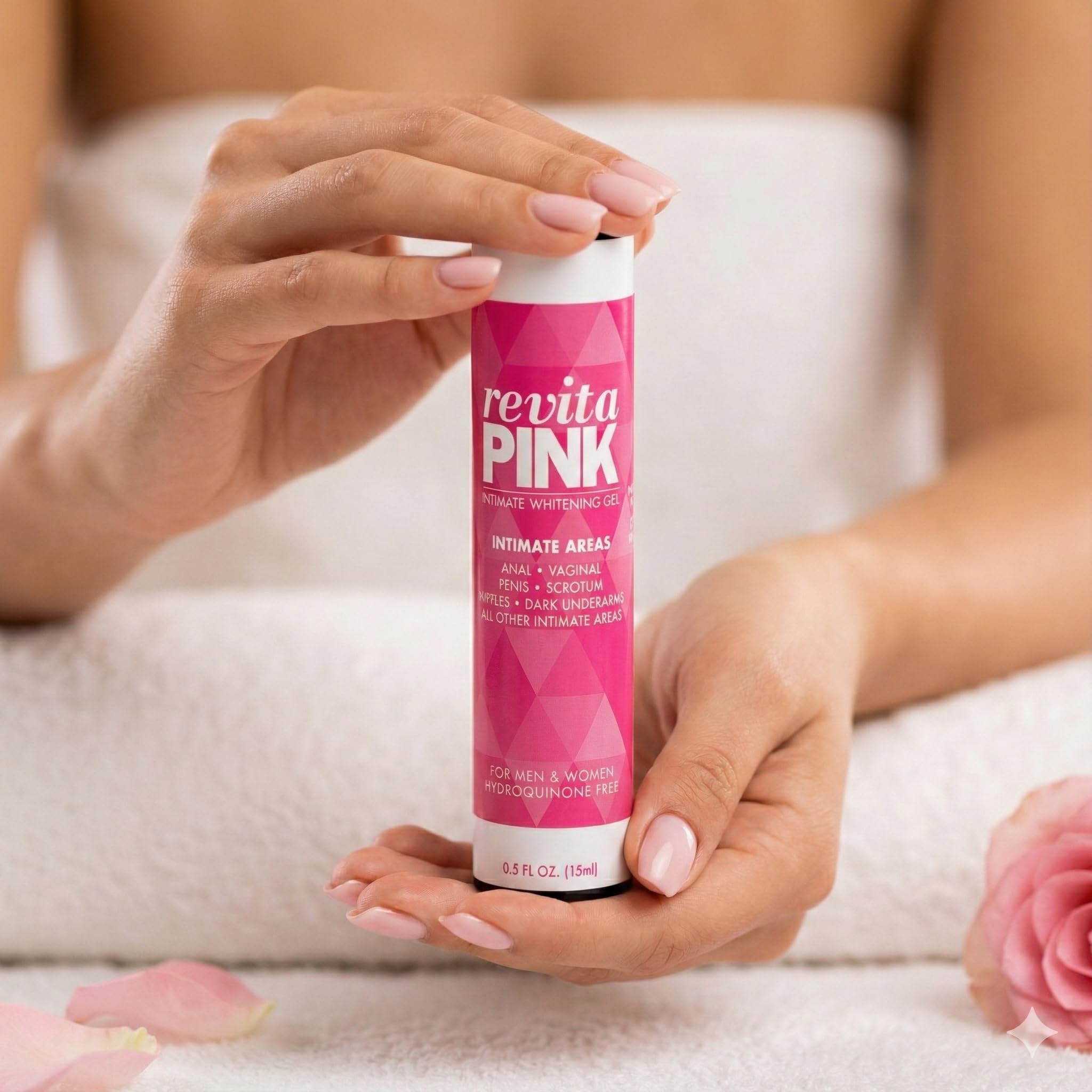 Revita PINK packaging pump dispenser keeps product clean and mess-free