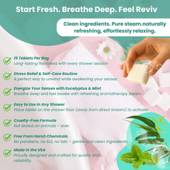 Long-lasting aroma from REVIV steamers while you shower.