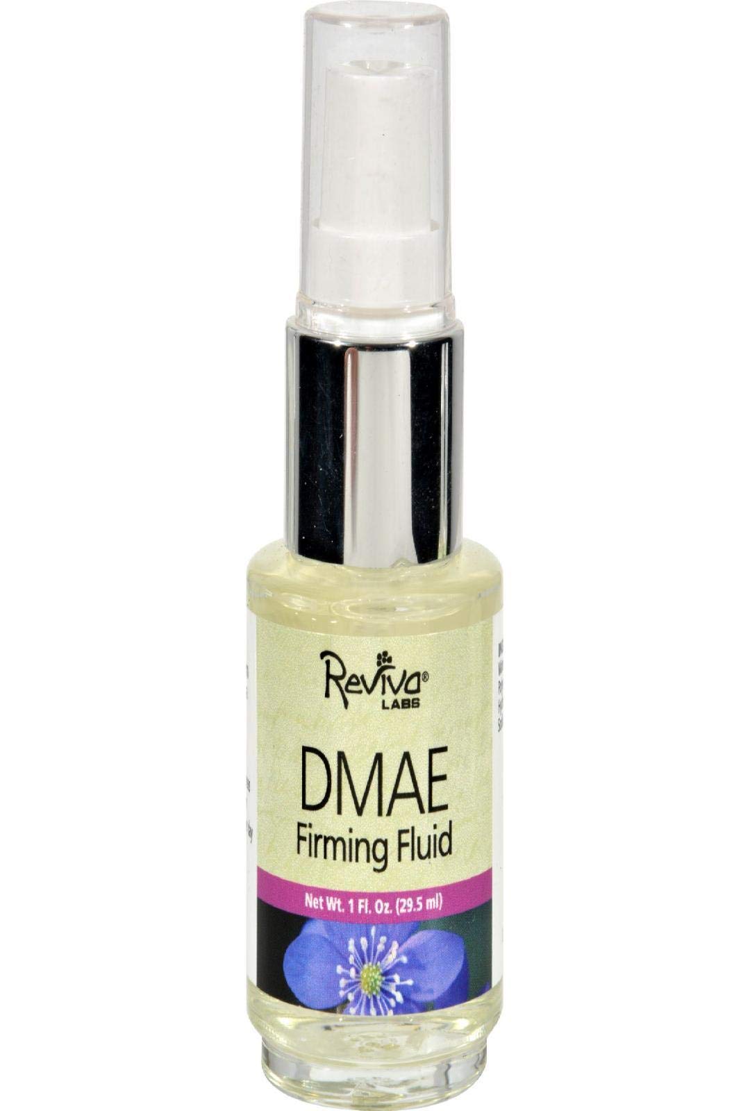 Applying Reviva DMAE Concentrate for visible firming benefits on skin.