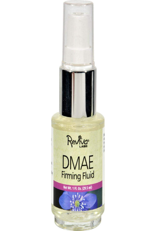 Reviva DMAE Concentrate bottle close-up for firmer, smoother-looking skin.