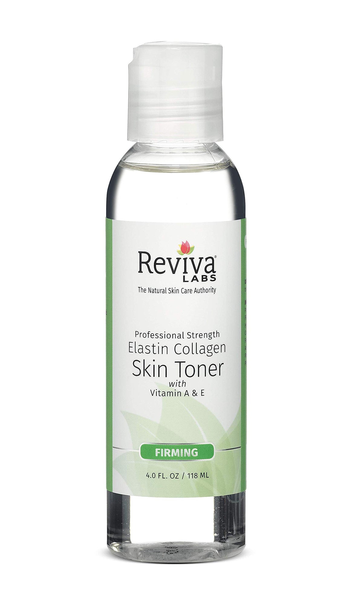 Reviva Labs Elastin Collagen Skin Toner bottle refreshing dry skin and prepping for serums.