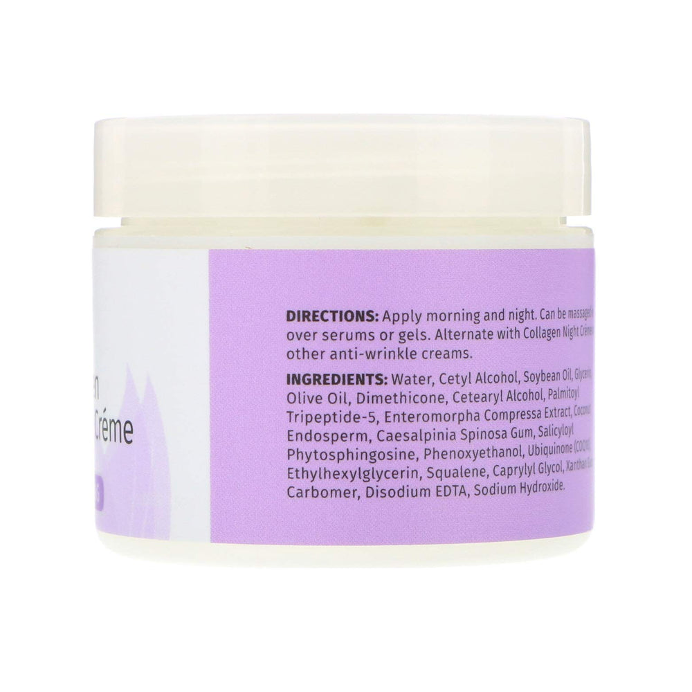 Reviva Labs Elastin-DMAE Night Creme label detail with ingredients