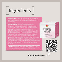 Fruit extracts blend in Reviva Labs creme with apple, apricot and mango for vitality