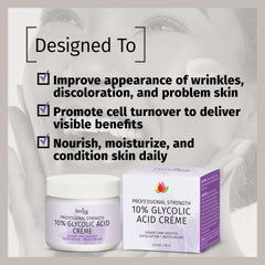 Apply a thin layer of Reviva Labs Glycolic Acid Creme on clean skin.