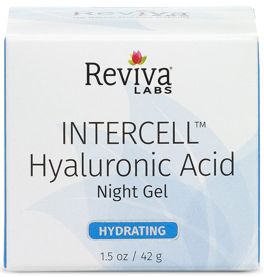 Reviva Labs Intercell Night Gel bottle closeup for hydration