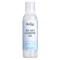 Reviva Labs Sea Salt Face Wash bottle pour for easy daily cleansing