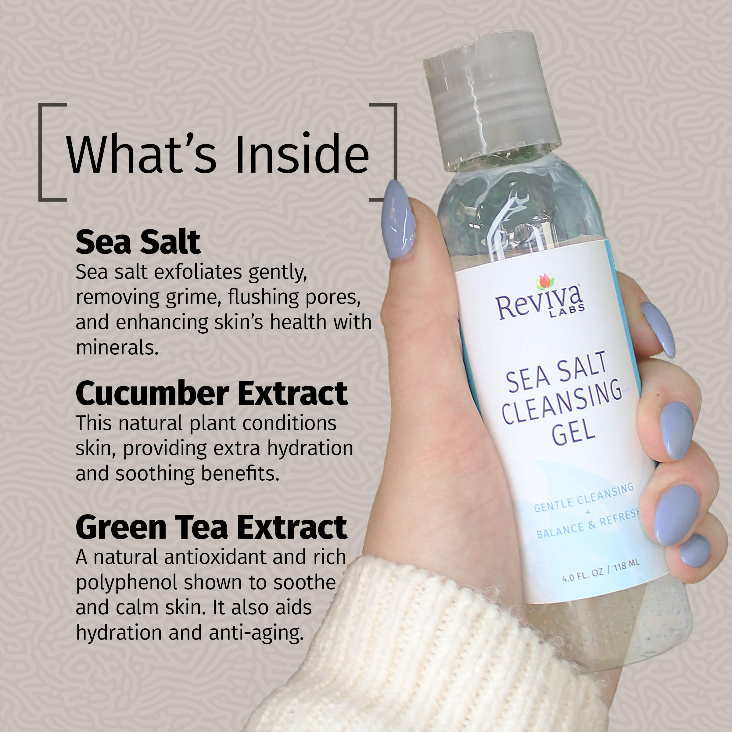 Reviva Labs Sea Salt Face Wash suitable for sensitive skin