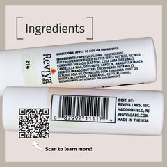 Beeswax ingredients highlighted in Reviva Labs Vitamin E Stick formula.