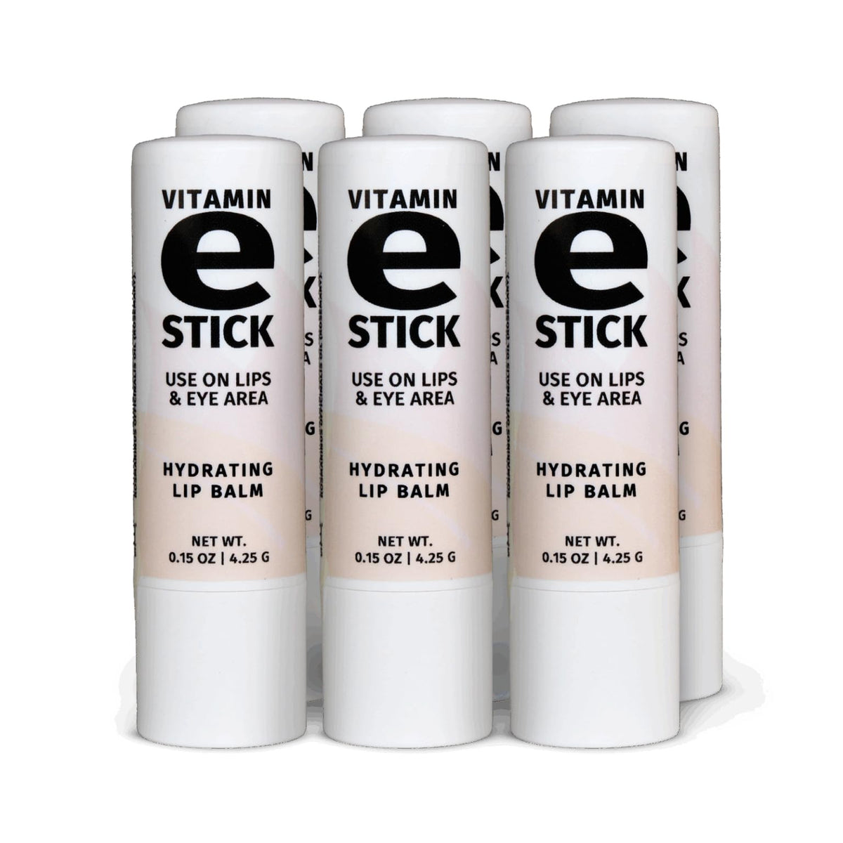 Reviva Labs Vitamin E Stick lip balm hydrates dry lips with a light gloss.