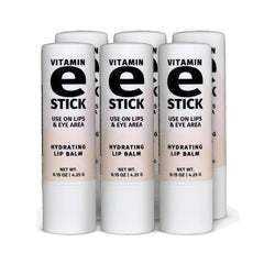Reviva Labs Vitamin E Stick lip balm hydrates dry lips with a light gloss.