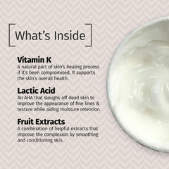 Under-eye area care with Reviva Labs Vitamin K Creme for brightening appearance
