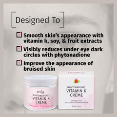 Reviva Labs Vitamin K Creme with fruit extracts providing hydration and radiance