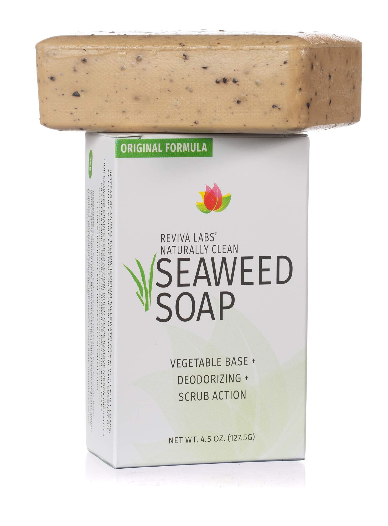 Reviva Seaweed Soap lather foamy, ideal for facial and body cleansing.