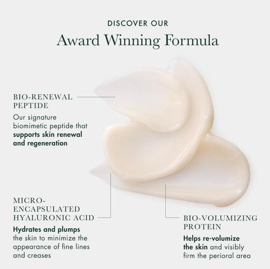 RéVive Advanced Perioral Lip Serum dispense closeup demonstrates precise application for smoother lips.