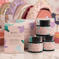 RéVive ArtJar cap detail reveals luxurious packaging and nighttime care.