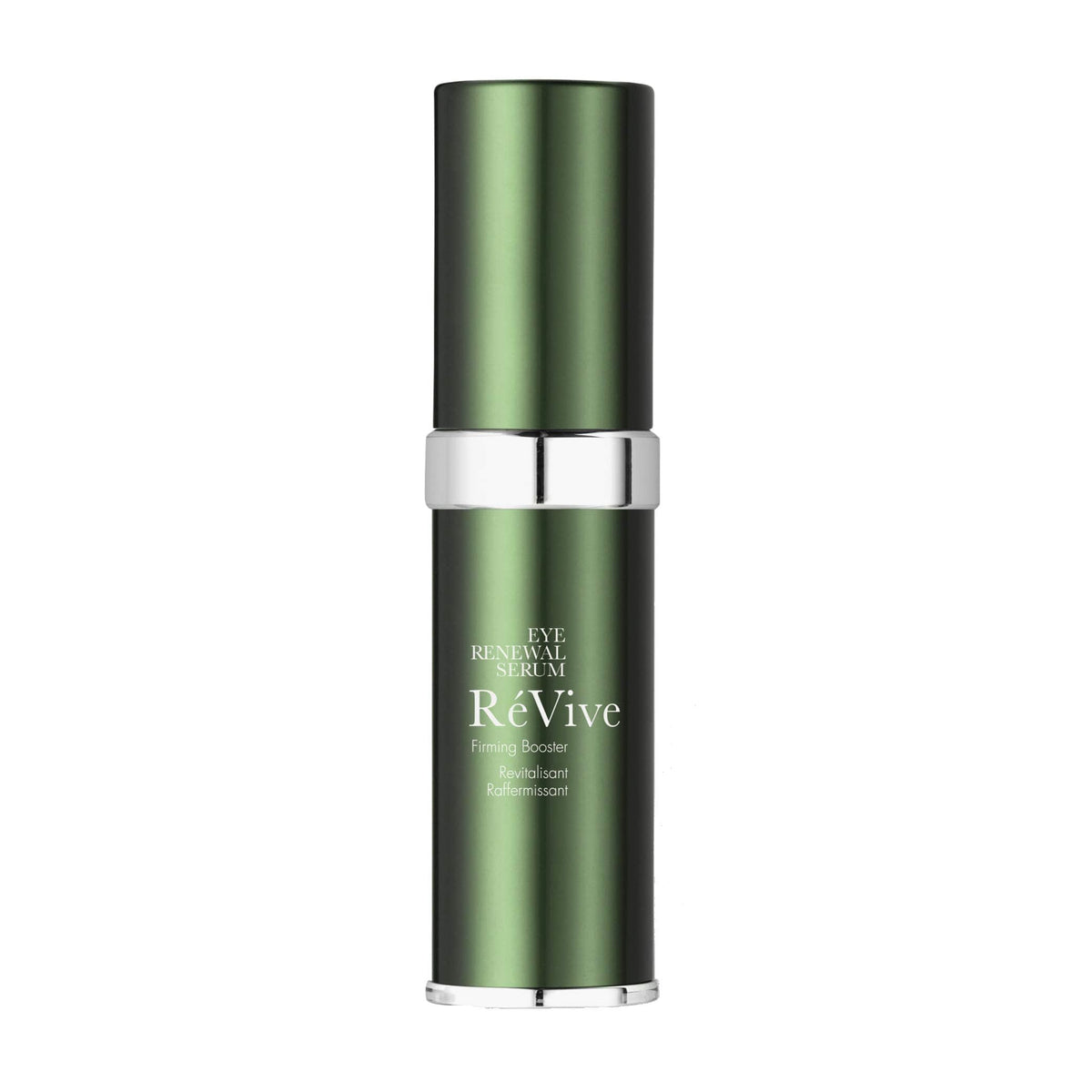 RéVive Eye Renewal Serum bottle highlights brightening and firming support for delicate under-eye skin.