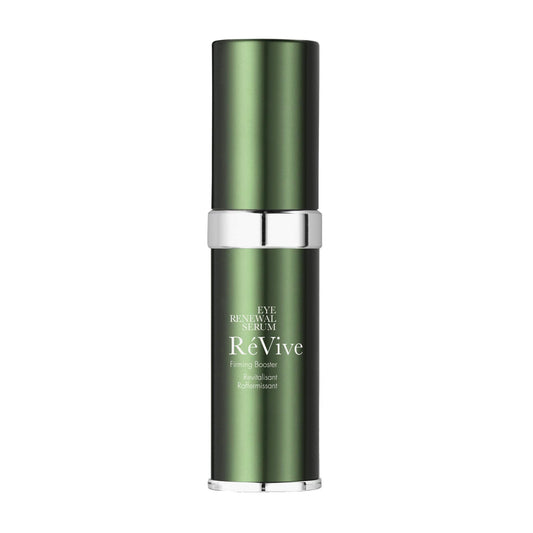 RéVive Eye Renewal Serum bottle highlights brightening and firming support for delicate under-eye skin.