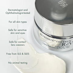 Illustration of hyaluronic acid in RéVive Eye Cream delivering hydration.