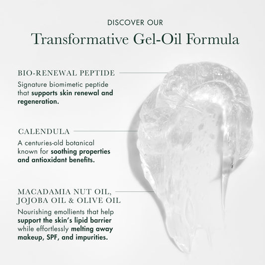 RéVive Melting Face Cleanser balm-to-oil transition showing cleansing sequence.