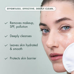 RéVive Melting Face Cleanser milk emulsion ready to rinse and hydrate skin.