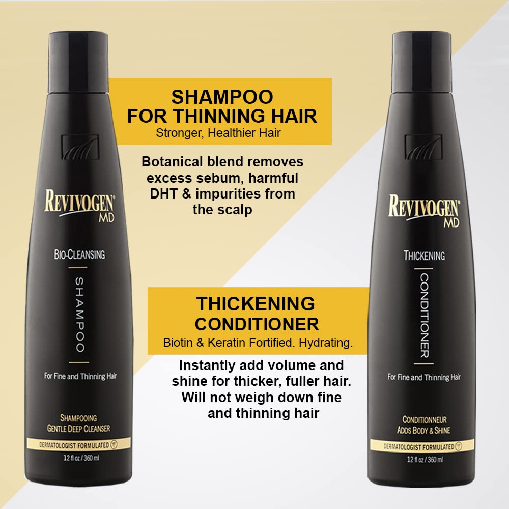 Revivogen MD Bio-Cleansing Shampoo ingredients close-up highlighting natural botanicals