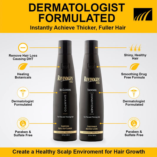 Revivogen MD Bio-Cleansing Shampoo lather close-up supports healthier scalp environment