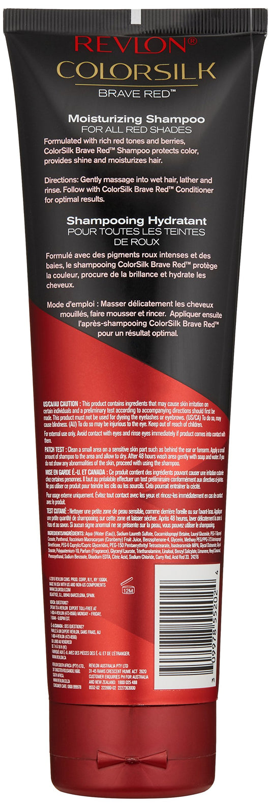 REVLON Colorsilk Care Shampoo foamy lather for gentle cleansing and color care.