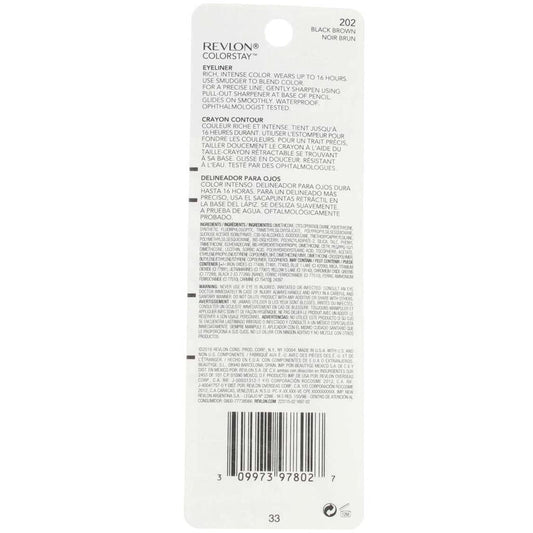 REVLON ColorStay Eyeliner with SoftFlex built-in sharpener for easy touch-ups.