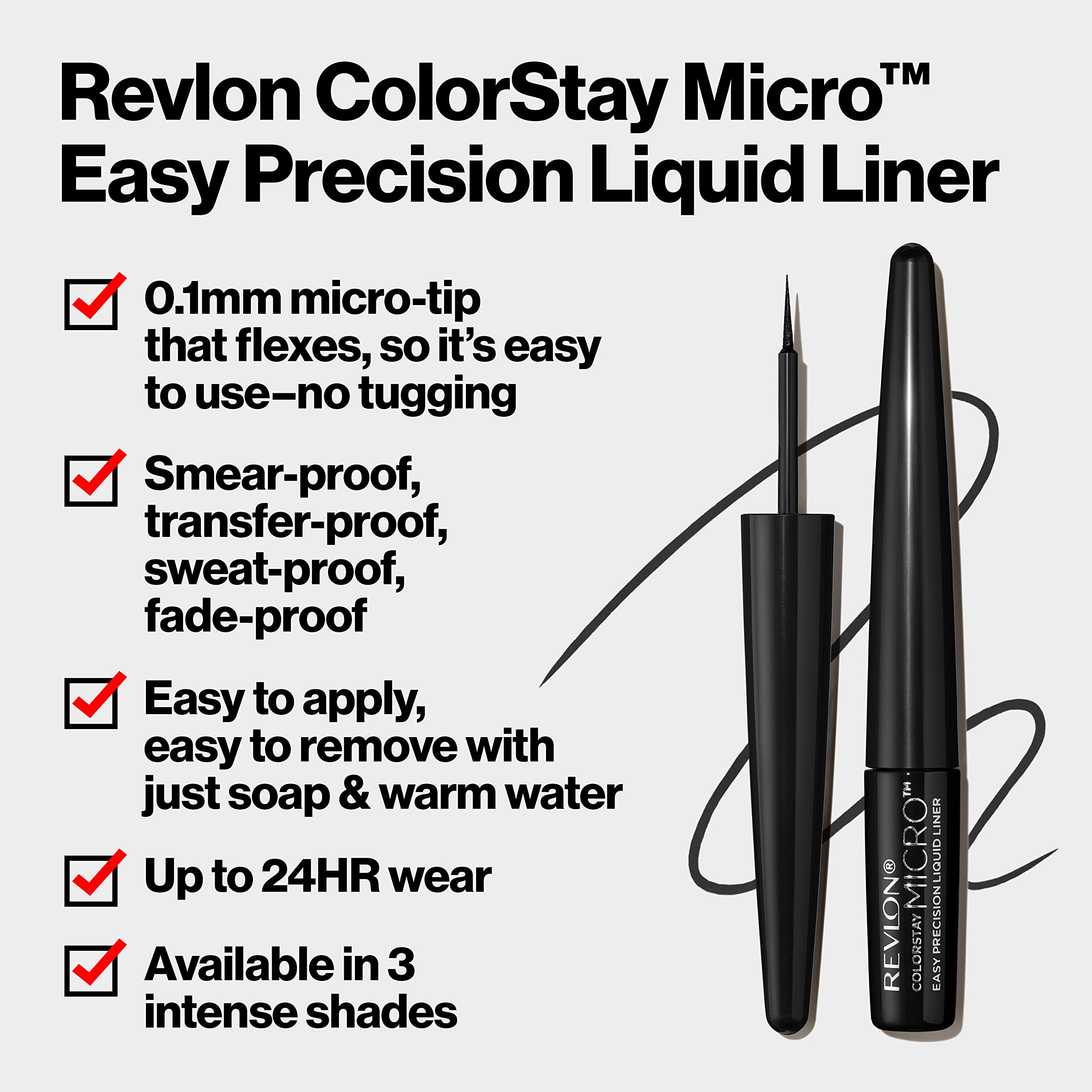 REVLON ColorStay Micro Tip Liner applied to eye for natural definition in daily looks.