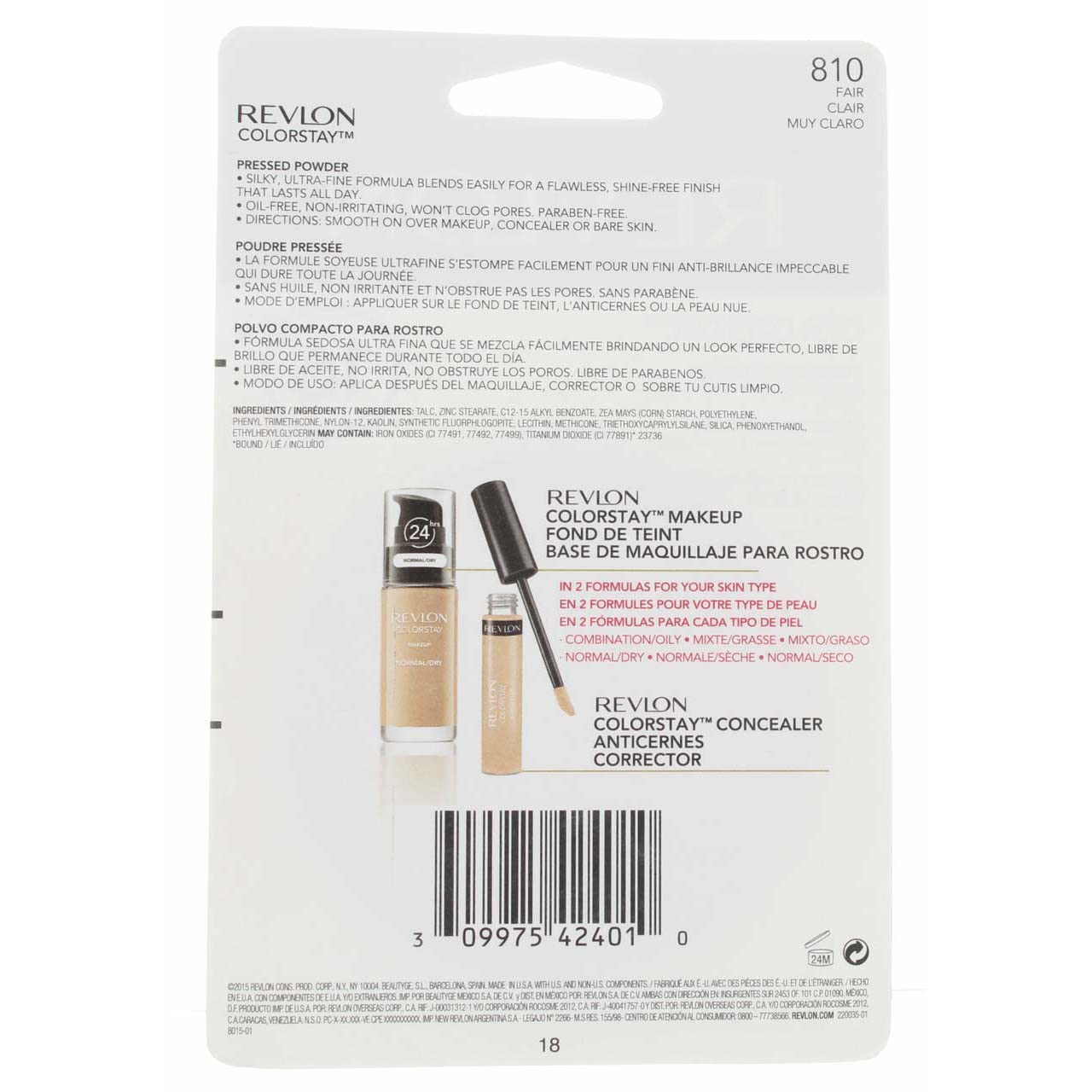 Revlon ColorStay pressed powder application swatch demonstrates soft matte wear