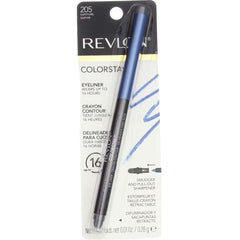 Revlon ColorStay Project Rome Eye Liner Sapphire on lid demonstrates precise, long-wearing line