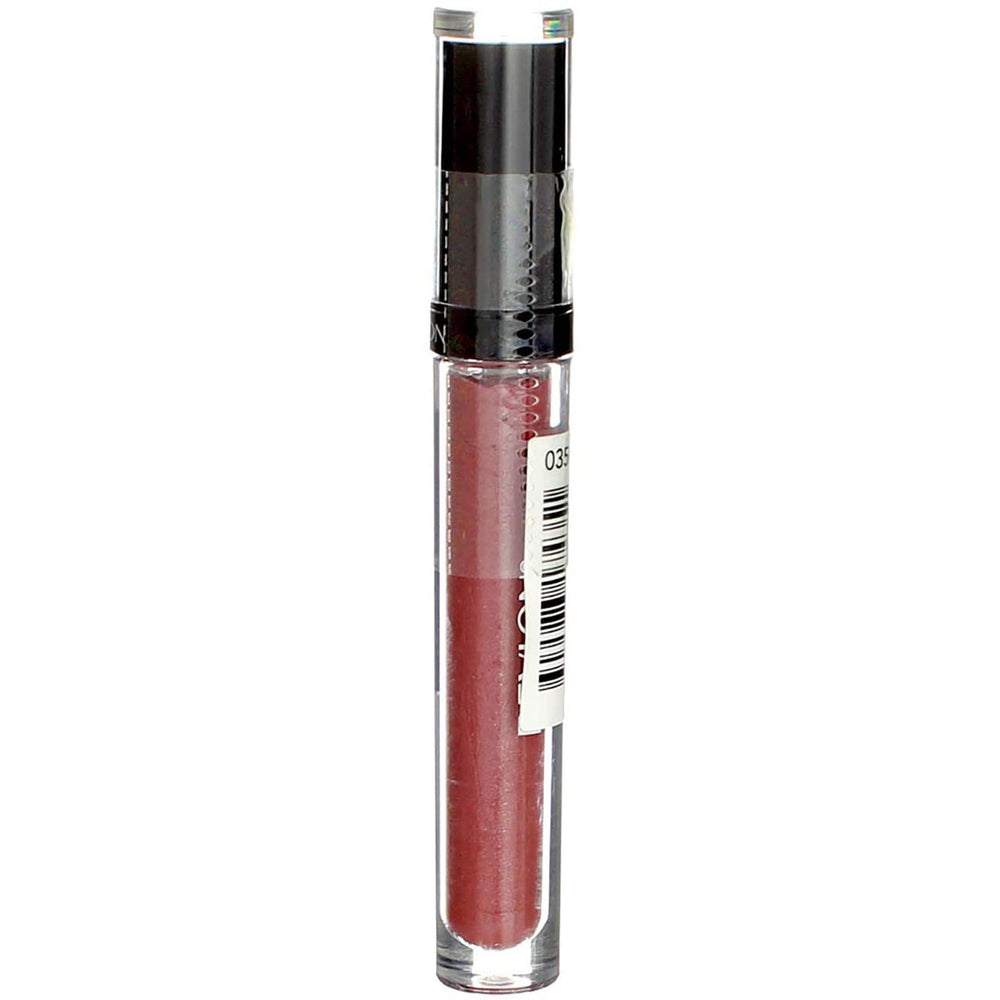 Revlon ColorStay Ultimate Liquid Lipstick Iconic Iris 035 on lips shows soft satin coverage.
