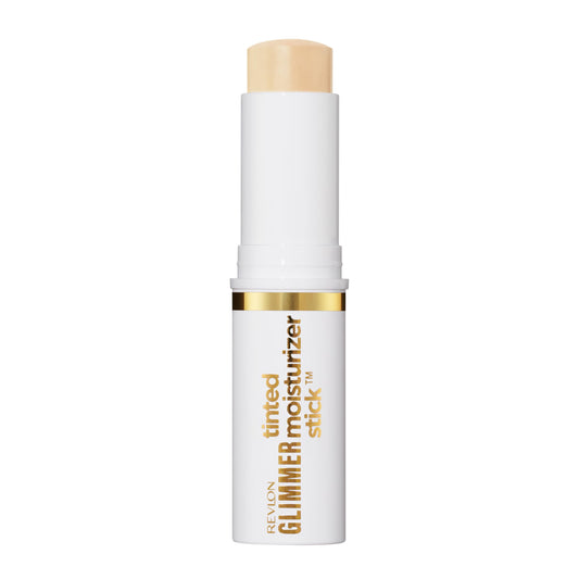 REVLON Glimmer Tinted Moisturizer Stick packaging for on-the-go glow and touch-ups.