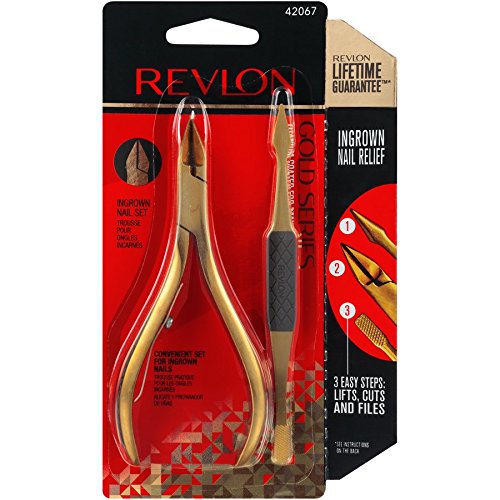 REVLON Gold Series dual-ended tool showing pusher and file for smooth edges.