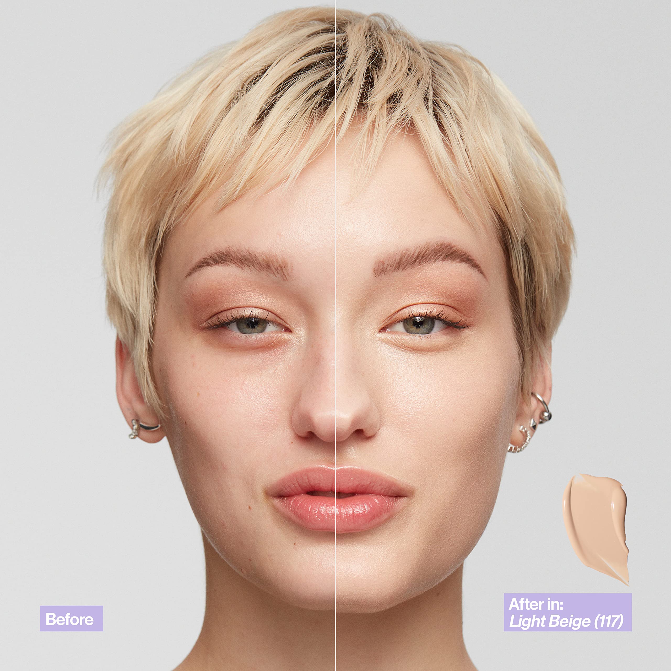 Swatch of Revlon Illuminance 213 Light Natural on arm for a natural match.