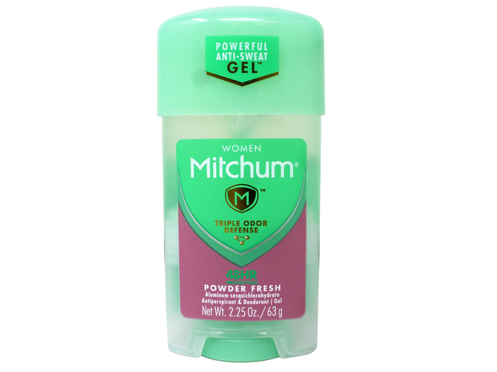 REVLON Mitchum Gel application swatch dries clear on skin.