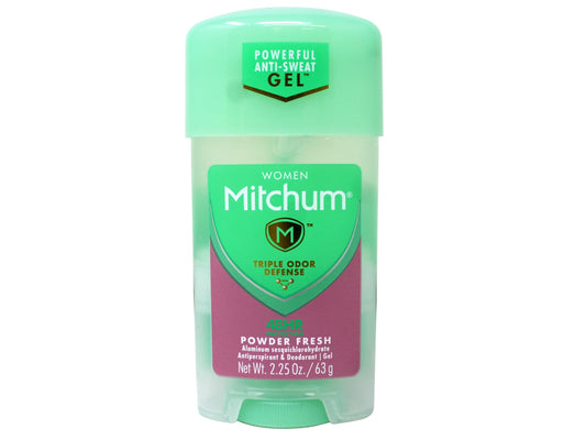 REVLON Mitchum Gel application swatch dries clear on skin.