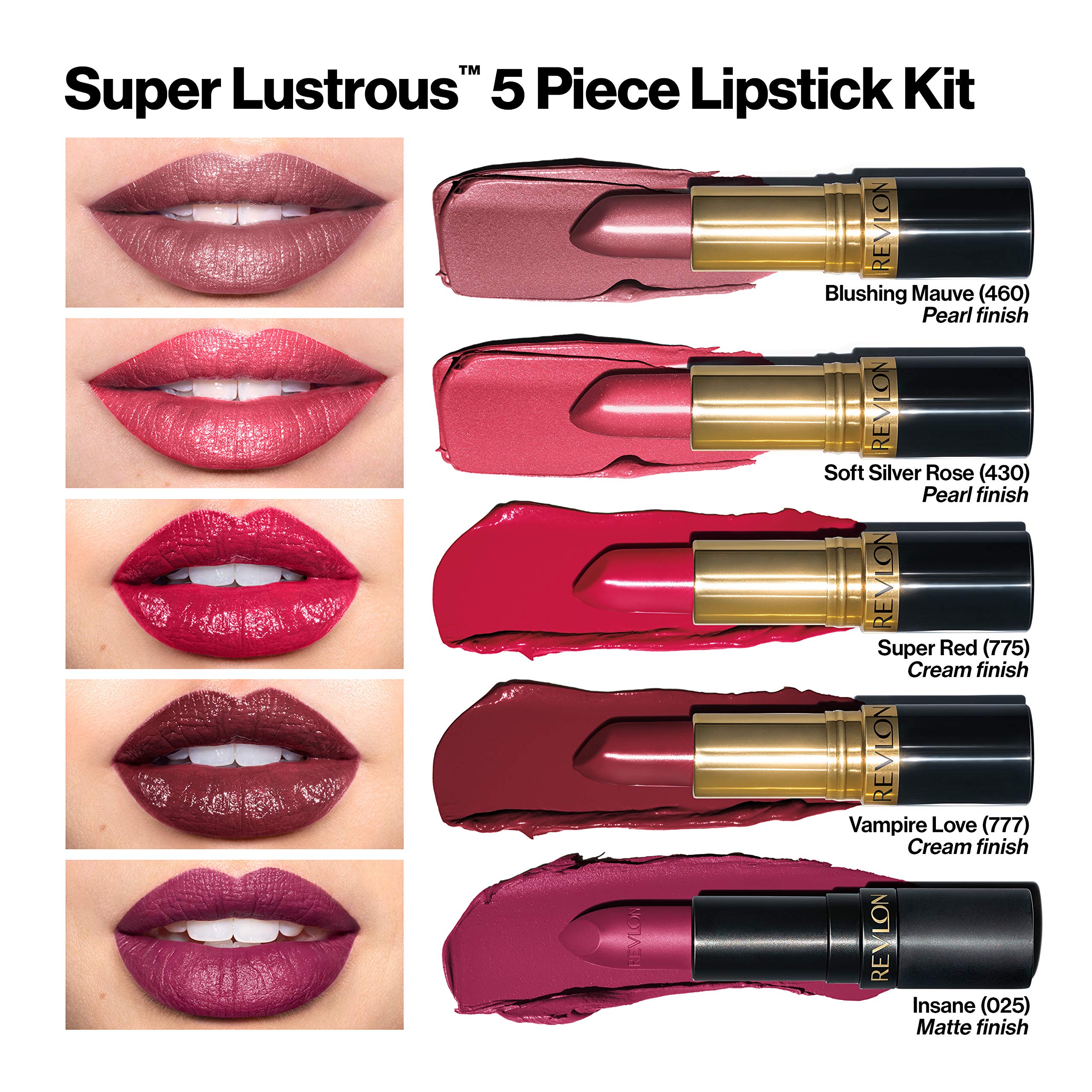 REVLON Super Red Cream lipstick offers bold color with smooth glide.