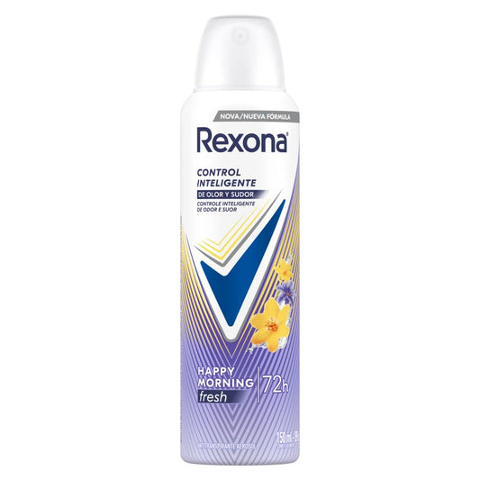 Rexona Happy women's aerosol deodorant 90 g offers long-lasting freshness and odor control.