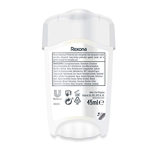Texture close-up of Rexona cream-stick for smooth, even coverage.