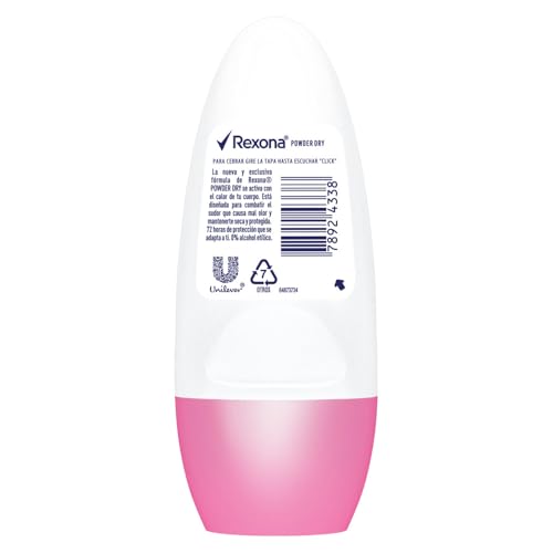 Rexona powder antiperspirant roll-on in action for all-day protection