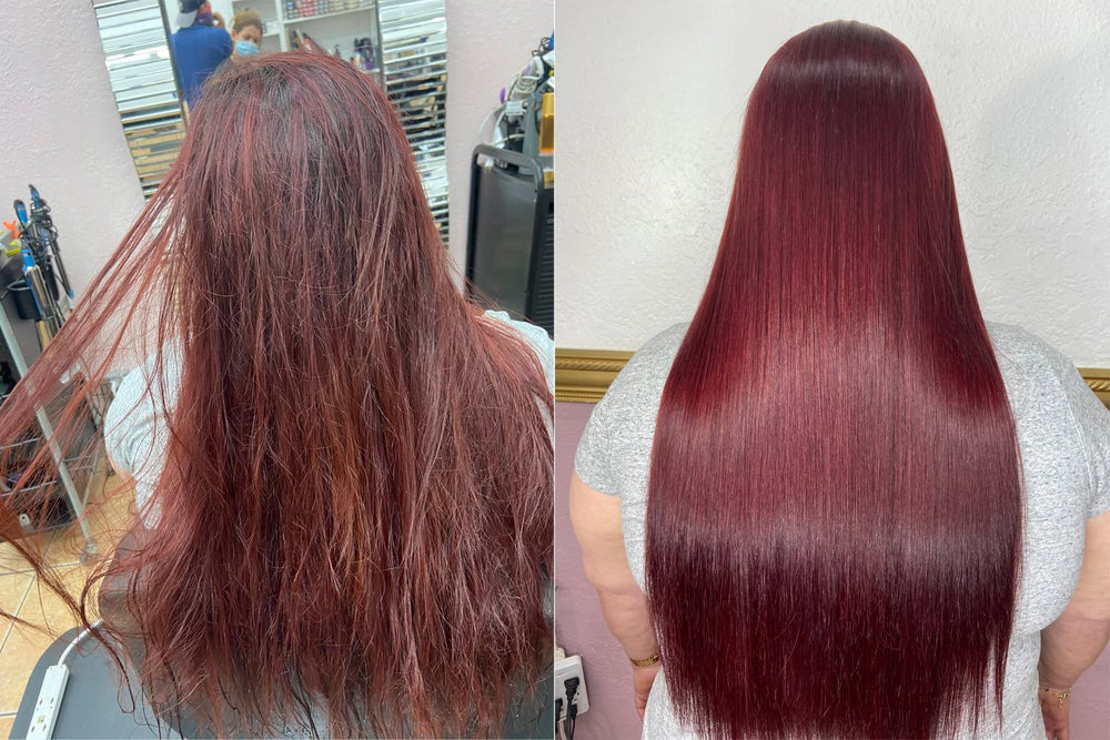 Reyliff 32oz ChocoMax delivers shine and a sleek finish thanks to Argan Oil.