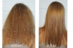 Reyliff Brazilian Keratin 32oz shows noticeable straightening results after use.