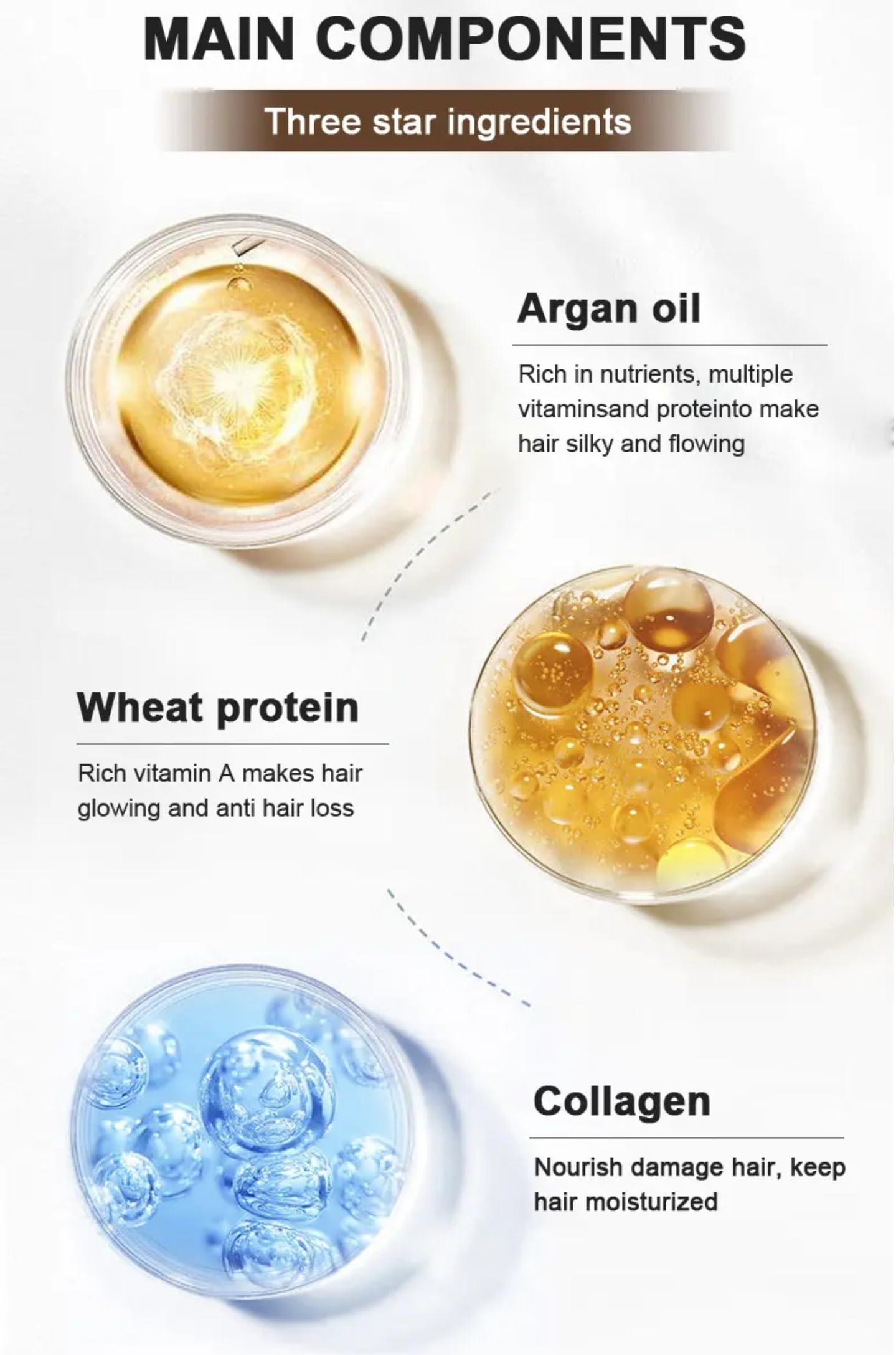REYMIL Collagen Hair Mask cruelty-free label visible.